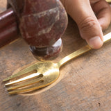 Pure Brass Cutlery Set Button Curry
