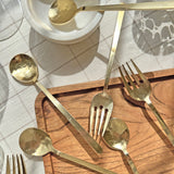 Pure Brass Cutlery Set Button Curry