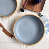 Coupe Pasta Bowl in Earl Grey Button Curry