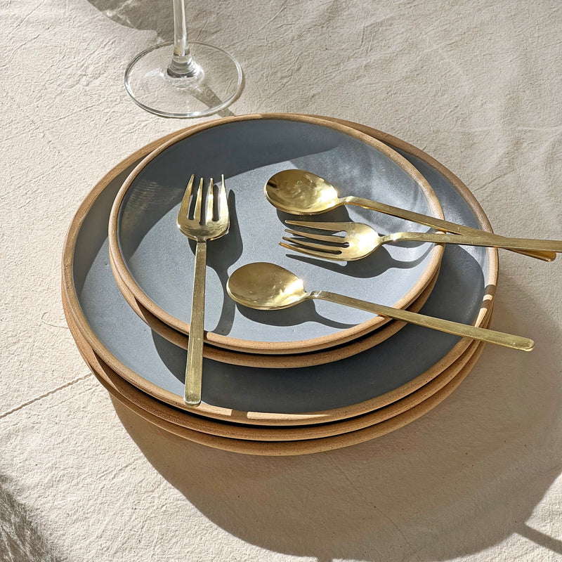 Pure Brass Cutlery Set Button Curry