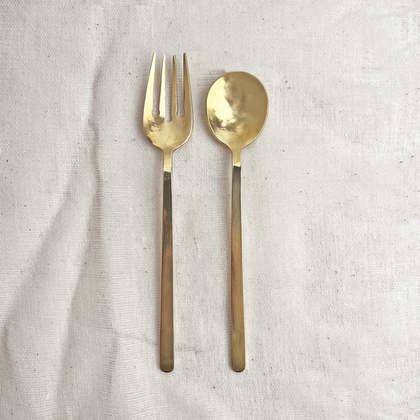 Pure Brass Cutlery Set Button Curry