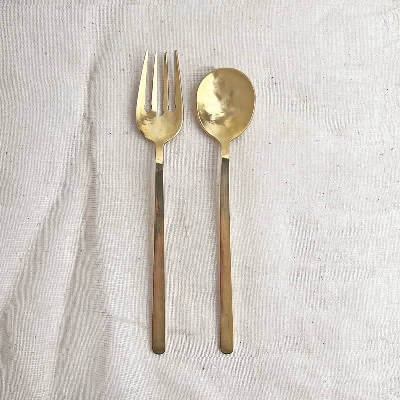 Pure Brass Cutlery Set Button Curry